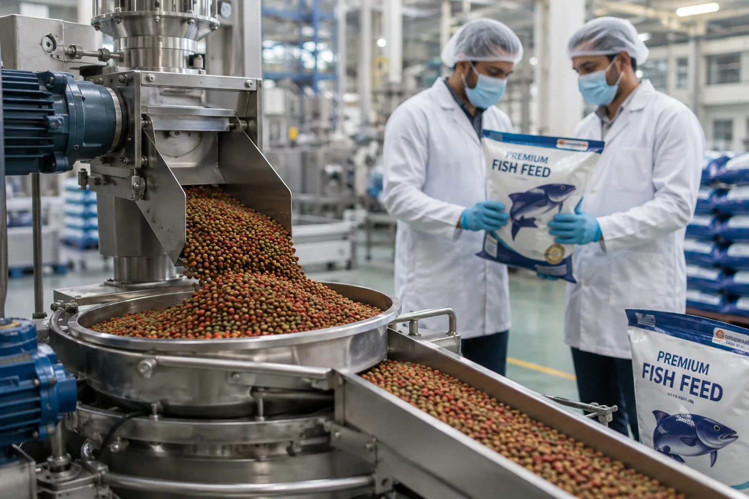 Premium pond fish food manufacturing at JFLEURS